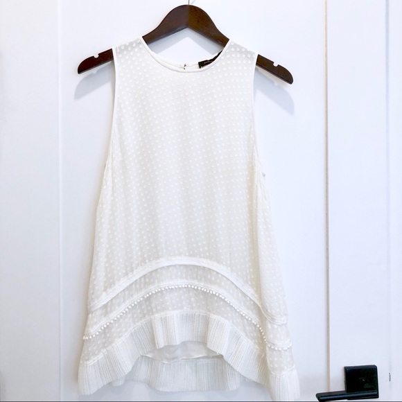 Proenza Schouler Dainty Dot & Ruffle Detail Top - Picture 1 of 8